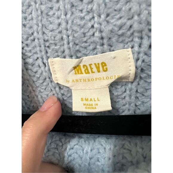 Anthropologie Maeve Athena Cowl Neck Blue Sweater sz S - Picture 5 of 7